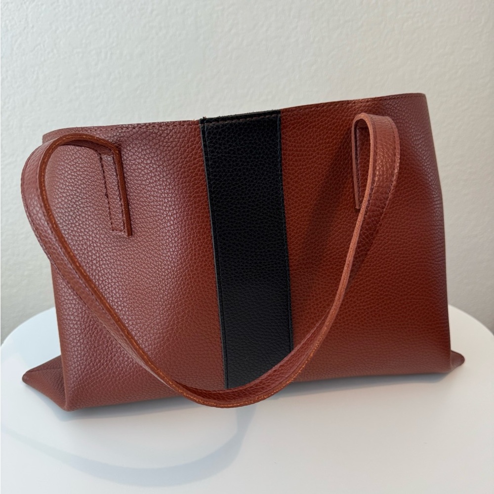 Brand new VINCE CAMUTO satchel/laptop bag. Soft vegan pebbled leather.